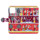 Nursery Rhymes  【アンティークデザインショップ】のインド絵画「クリシュナ探し」 Book-Style Smartphone Case:Opened (outside)