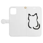 墨ねこさんしょっぷの墨ねこさん Book-Style Smartphone Case:Opened (outside)