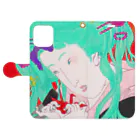 チョモランマリのUKIYOE☆ Book-Style Smartphone Case:Opened (outside)