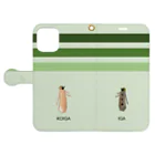 ハットンログ SUZURI店のイガとコイガ Book-Style Smartphone Case:Opened (outside)