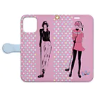 &i Designのアンドアイデザイン　ゴルフ女子 Book-Style Smartphone Case:Opened (outside)