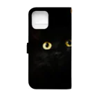 ねこねこのBlack cat　黒猫　 手帳型スマホケースの裏面