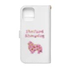 onehappinessのシェルティとデイジー Book-Style Smartphone Case :back