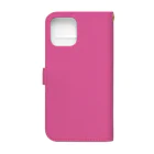 Teatime ティータイムのPINK CUBE BOX ピンクキューブ  Book-Style Smartphone Case :back