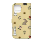 山村遥の朝の庭とうさぎ  Book-Style Smartphone Case :back