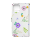 バレエシルエット ballet*pointe_pon*の花柄バレエ３３Radiant(エスメラルダ) Book-Style Smartphone Case :back