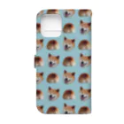 🐕Nui-shop🐕のイヌオシリ(light blue ver) Book-Style Smartphone Case :back