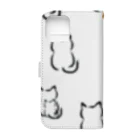 墨ねこさんしょっぷの墨ねこさん Book-Style Smartphone Case :back