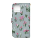 otsukiyumiのcrocus lightblue Book-Style Smartphone Case :back