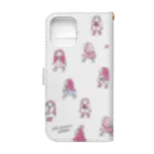 illustration akko shopのお散歩ずきんPink Book-Style Smartphone Case :back