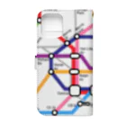 柴トレ工房の路線図（Metro風） Book-Style Smartphone Case :back