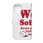 キッズモード某のwe love Softball Book-Style Smartphone Case :back