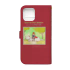 sasabayashi8のフェレットと幸せ王子 絵本風iPhone12 Book-Style Smartphone Case :back