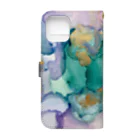 com eddy コムエディーのalcohol ink art №2 Book-Style Smartphone Case :back