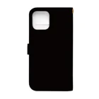 ヤマダネコ屋　suzuri支店のフェシング ヤマダネコ（黒色-山田モデル） Book-Style Smartphone Case :back