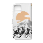 yuuyakeの山/日の出 Book-Style Smartphone Case :back