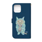 多分ねこのぎゅっとする猫(アスター) Book-Style Smartphone Case :back