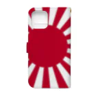 Teatime ティータイムの日本国旗 旭日旗 日章旗 旗 赤  Book-Style Smartphone Case :back