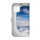 Teatime ティータイムのjet streamジェットストリーム 飛行機の窓から Book-Style Smartphone Case :back