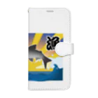 脂身通信Ｚの【背面プリント】大漁旗♪サケ♪220909 Book-Style Smartphone Case