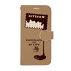 イラスト MONYAAT のCT99 CHOCOKATE IS MY LIFE*角型F Book-Style Smartphone Case