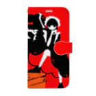 〆屋堂 suzuri店の赤メイド Book-Style Smartphone Case