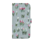 otsukiyumiのcrocus lightblue Book-Style Smartphone Case