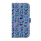 LalaHangeulの螺鈿細工風ハングル Book-Style Smartphone Case