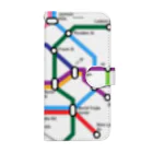 柴トレ工房の路線図（Metro風） 手帳型スマホケース