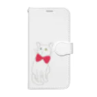 おとんの赤い蝶ネクタイのねこ（オッドアイ） Book-Style Smartphone Case