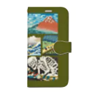 すとろべりーガムFactoryのドット浮世絵  手帳型スマホケース Book-Style Smartphone Case