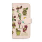 すとろべりーガムFactoryの食虫植物図鑑 手帳型スマホケース (薄いピンク)  Book-Style Smartphone Case
