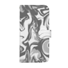 unoseのmonochrome marble モノクローム　マーブル Book-Style Smartphone Case