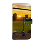 sparkjoy_studio の夕日＠公園 Book-Style Smartphone Case