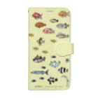 しまのなかまfromIRIOMOTEのらくがきしまのなかま魚類（iPhone12）きいろ Book-Style Smartphone Case