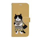 多分ねこのおねだりするお姉ちゃんとママ(マスタード) Book-Style Smartphone Case