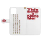 ダムダムサイコ　- Damn Damn Psycho -の【This Business is Killing Me!】手帳型スマホケース Book-Style Smartphone Case:Opened (outside)