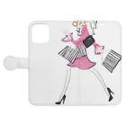 Jojo Yan | A Fashion Illustratorのいっぱい買い物しようその２ Book-Style Smartphone Case:Opened (outside)