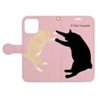 NEKOGLOVEのおててつないで Book-Style Smartphone Case:Opened (outside)