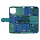 ぐら(GURA)のcardboard/blue Book-Style Smartphone Case:Opened (outside)