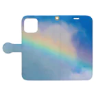 mizuphoto galleryのRainbow carrying happiness 手帳型スマホケースを開いた場合(外側)