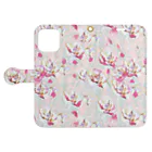 SRMのFlower -baby pink- Book-Style Smartphone Case:Opened (outside)