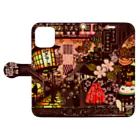 花日和 畳の桜薫る道 Book-Style Smartphone Case:Opened (outside)