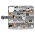 Toranbonのとらんぼん／猫とNeko  Book-Style Smartphone Case:Opened (outside)