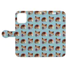 🐕Nui-shop🐕のイヌオシリ(light blue ver) Book-Style Smartphone Case:Opened (outside)