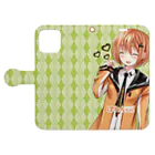 waponショップの笑顔ぽわんちゃん Book-Style Smartphone Case:Opened (outside)