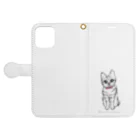 すずめR33,12のさくら猫 Book-Style Smartphone Case:Opened (outside)