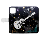 yaswanの星　＆LESPAULGuitar 手帳型スマホケースを開いた場合(外側)