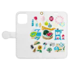 すとろべりーガムFactoryのドットSummer no.2 Book-Style Smartphone Case:Opened (outside)