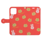 viva's SHOPのねこぜびーばー Book-Style Smartphone Case:Opened (outside)